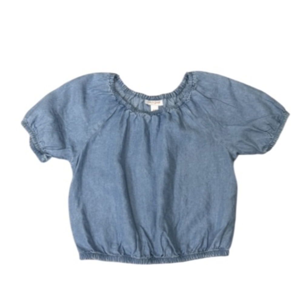Blue Kids Shirt,Cat & Jack Girl's blouse, blue, denim style, size 4/5 US